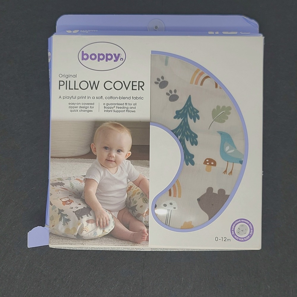 Boppy Original Pillow Cover Spice Print NEW Sealed Damaged Box Woodland